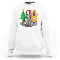 Christmas Gaming Skeleton Gamer Skull Sweatshirt - Wonder Print Shop