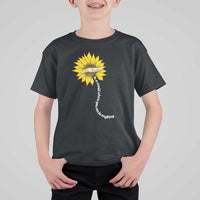 Be Kind T Shirt For Kid In A World Where You Can Be Anything Sunflower - Wonder Print Shop