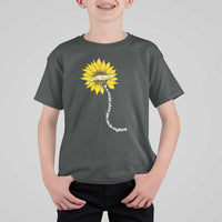 Be Kind T Shirt For Kid In A World Where You Can Be Anything Sunflower - Wonder Print Shop