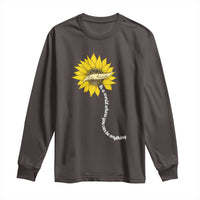 Be Kind Long Sleeve Shirt In A World Where You Can Be Anything Sunflower