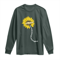 Be Kind Long Sleeve Shirt In A World Where You Can Be Anything Sunflower
