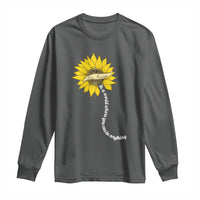 Be Kind Long Sleeve Shirt In A World Where You Can Be Anything Sunflower