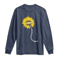 Be Kind Long Sleeve Shirt In A World Where You Can Be Anything Sunflower