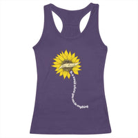 Be Kind Racerback Tank Top In A World Where You Can Be Anything Sunflower