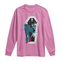 Creepy Halloween Long Sleeve Shirt Sexy Zombie Legs Flash Tattoo Coffin