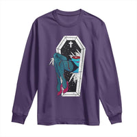 Creepy Halloween Long Sleeve Shirt Sexy Zombie Legs Flash Tattoo Coffin