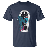 Creepy Halloween T Shirt Sexy Zombie Legs Flash Tattoo Coffin - Wonder Print Shop
