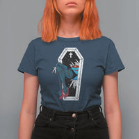 Creepy Halloween T Shirt For Women Sexy Zombie Legs Flash Tattoo Coffin - Wonder Print Shop