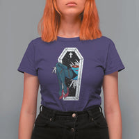 Creepy Halloween T Shirt For Women Sexy Zombie Legs Flash Tattoo Coffin - Wonder Print Shop