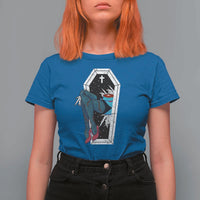Creepy Halloween T Shirt For Women Sexy Zombie Legs Flash Tattoo Coffin - Wonder Print Shop