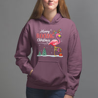 Merry Flocking Christmas Pink Flamingo Funny Xmas Socks Hoodie - Wonder Print Shop