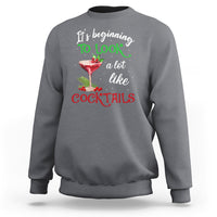 It's Beginning To Look A Lot Like Cocktails Funny Christmas Sweatshirt - Wonder Print Shop
