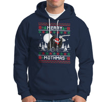 Christmas Hoodie Merry Mothmas Santa Mothman Xmas Night - Wonder Print Shop