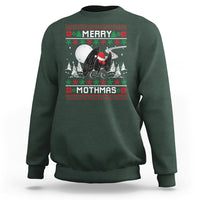 Christmas Sweatshirt Merry Mothmas Santa Mothman Xmas Night - Wonder Print Shop
