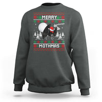 Christmas Sweatshirt Merry Mothmas Santa Mothman Xmas Night - Wonder Print Shop