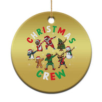 Xmas Crew Christmas Ornament Black African American Santa Reindeer Snowman Dabbing - Wonder Print Shop