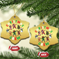 Xmas Crew Christmas Ornament Black African American Santa Reindeer Snowman Dabbing - Wonder Print Shop