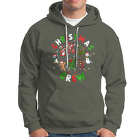 Christmas Crew Black African American Santa Reindeer Snowman Dabbing Hoodie - Wonder Print Shop