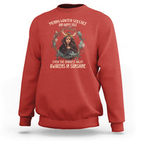Merry Winter Solstice And Happy Yule Fairy Awakens In Sunshine Sweatshirt - Wonder Print Shop