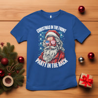 Christmas in the Front Party in the Back USA Patriotic Santa T Shirt - Wonder Print Shop