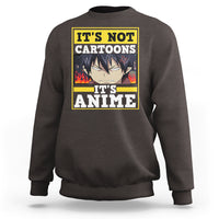 It's Not Cartoons It's Anime Sweatshirt Angry Eyes Japanese Manga - Wonder Print Shop