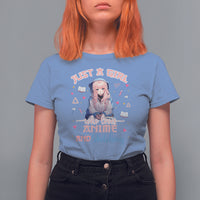 Just A Girl Who Loves Anime And Sketching T Shirt For Women Cute Kawaii Manga Japan - Wonder Print Shop