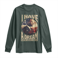 Martin Luther King Jr Long Sleeve Shirt I Have A Dream American Flag MLK Day Black History