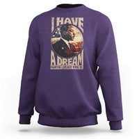 Martin Luther King Jr Sweatshirt I Have A Dream American Flag MLK Day Black History