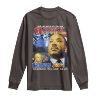 Martin Luther King Jr Long Sleeve Shirt His Dream Is My Dream American Flag MLK Day Black HIstory