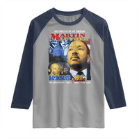 Martin Luther King Jr Raglan Shirt His Dream Is My Dream American Flag MLK Day Black HIstory