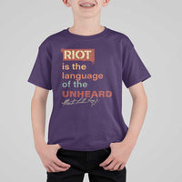 Martin Luther King Jr T Shirt For Kid A Riot Is The Language Of The Unheard