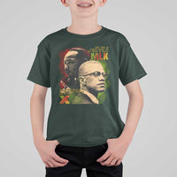 Martin Luther King Jr Malcolm X T Shirt For Kid The Time Is Always Right Prepare For Future Today
