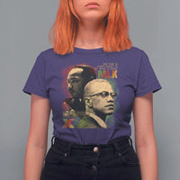 Martin Luther King Jr Malcolm X T Shirt For Women The Time Is Always Right Prepare For Future Today