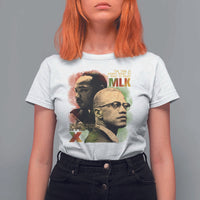 Martin Luther King Jr Malcolm X T Shirt For Women The Time Is Always Right Prepare For Future Today