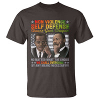 Martin Luther King Jr Malcolm X T Shirt Choose Your Weapon No Matter What The Choice
