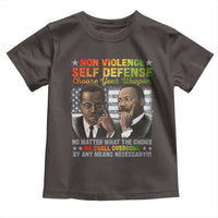 Martin Luther King Jr Malcolm X Toddler T Shirt Choose Your Weapon No Matter What The Choice