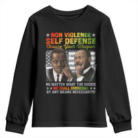 Martin Luther King Jr Malcolm X Youth Sweatshirt Choose Your Weapon No Matter What The Choice