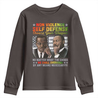 Martin Luther King Jr Malcolm X Youth Sweatshirt Choose Your Weapon No Matter What The Choice