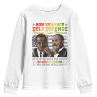 Martin Luther King Jr Malcolm X Youth Sweatshirt Choose Your Weapon No Matter What The Choice
