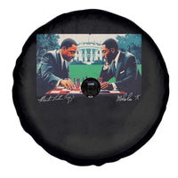 Martin Luther King Jr Malcolm X Spare Tire Cover Playing Chess White House Black History