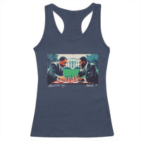 Martin Luther King Jr Malcolm X Racerback Tank Top Playing Chess White House Black History