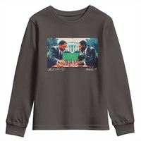 Martin Luther King Jr Malcolm X Youth Sweatshirt Playing Chess White House Black History