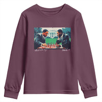 Martin Luther King Jr Malcolm X Youth Sweatshirt Playing Chess White House Black History