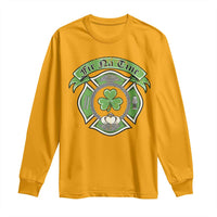 Irish Firefighter Long Sleeve Shirt Fir Na Tine Man Of Fire Celtic Claddagh Cross