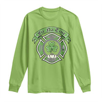 Irish Firefighter Long Sleeve Shirt Fir Na Tine Man Of Fire Celtic Claddagh Cross