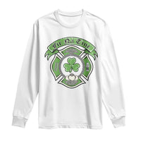 Irish Firefighter Long Sleeve Shirt Fir Na Tine Man Of Fire Celtic Claddagh Cross