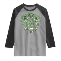 Irish Firefighter Raglan Shirt Fir Na Tine Man Of Fire Celtic Claddagh Cross