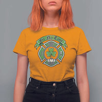 Irish Firefighter T Shirt For Women Fir Na Tine Man Of Fire Celtic Claddagh Cross