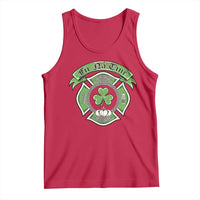 Irish Firefighter Tank Top Fir Na Tine Man Of Fire Celtic Claddagh Cross
