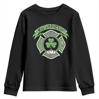 Irish Firefighter Youth Sweatshirt Fir Na Tine Man Of Fire Celtic Claddagh Cross